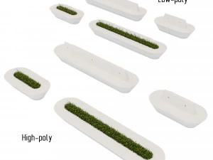 Delta Modular Benches 3D Model