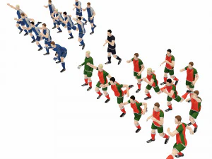 Футболисты 3D Модель