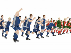 Football players 3D Model