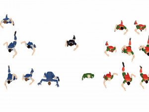 Football players Modelo 3D