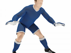 Football players 3D Model