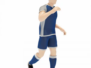 Football players 3D Model