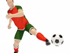 Football players 3D Model