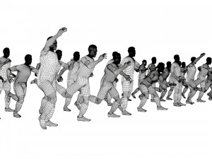 Football players 3D Model