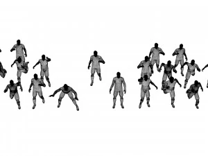 Football players 3D Model
