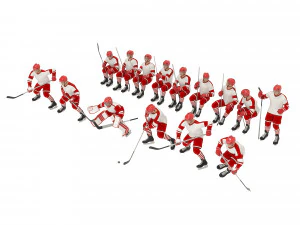 Hockey players 3D Model