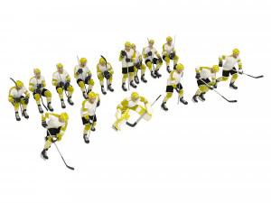 Hockey players 3D Model