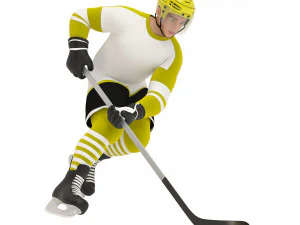 Hockey players 3D Model