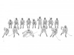 Hockey players 3D Model