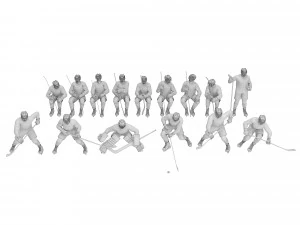 Hockey players 3D Model