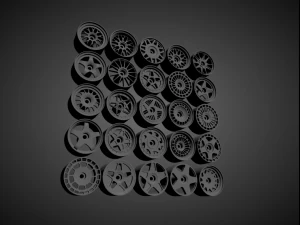 ホットウィールおよび 1 ～ 64 スケールのダイキャスト用の印刷可能なリム コレクション 1552 個 3Dプリントモデル