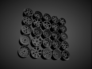 forgiato printable rims collection for hotwheels and 1-64 scale diecast 3D Print Models