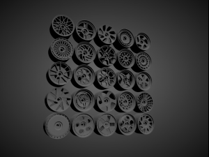 rotiform printable rims collection for hotwheels and 1-64 scale diecast 3D Print Model