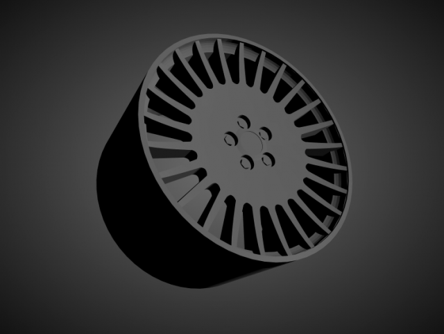 vossen ml-r1 scalable and 3d printable rim 3Dプリントモデル .c4d .max .obj .3ds .fbx .stl .blend 