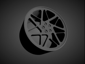 vossen lc-109t scalable and 3d printable rim Model do druku 3D