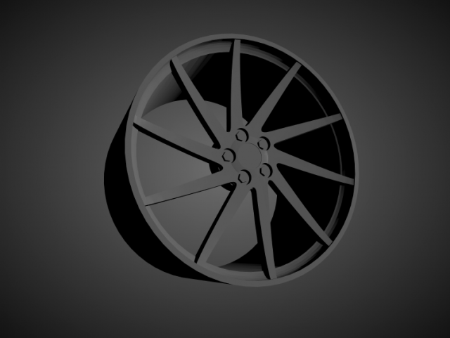 vossen cvt scalable and 3d printable rim 3D printmodel .c4d .max .obj .3ds .fbx .stl .blend