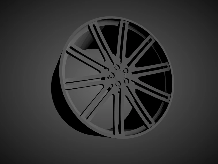 vossen cv4 scalable and 3d printable rim 3D Print Model .c4d .max .obj .3ds .fbx .stl .blend 
