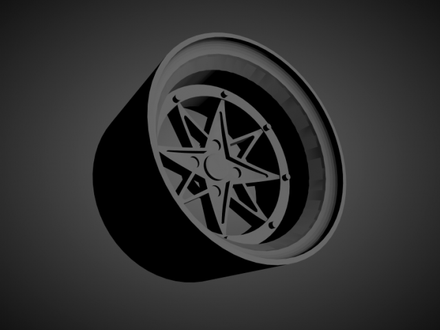 ssr star shark scalable and 3d printable rim 3Dプリントモデル .c4d .max .obj .3ds .fbx .stl .blend 