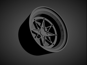 ssr star shark scalable and 3d printable rim 3D Print Model