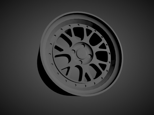 ssr professor ms3r scalable and 3d printable rim 3Dプリントモデル .c4d .max .obj .3ds .fbx .stl .blend 