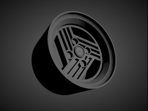 spalding message vii scalable and 3d printable rim Modello di stampa 3D