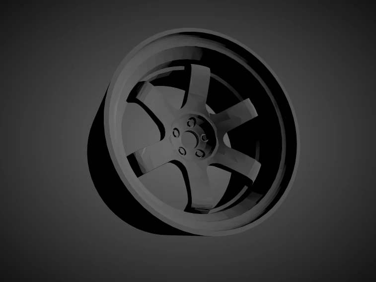 rays volk te37 scalable and 3d printable rim 3D Print Model .c4d .max .obj .3ds .fbx .stl .blend 