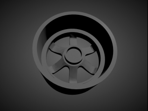 rays volk te37 scalable and 3d printable rim Model Cetak 3D