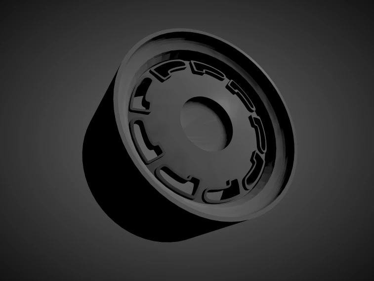 pirelli p-slot scalable and 3d printable rim 3D Print Model .c4d .max .obj .3ds .fbx .stl .blend