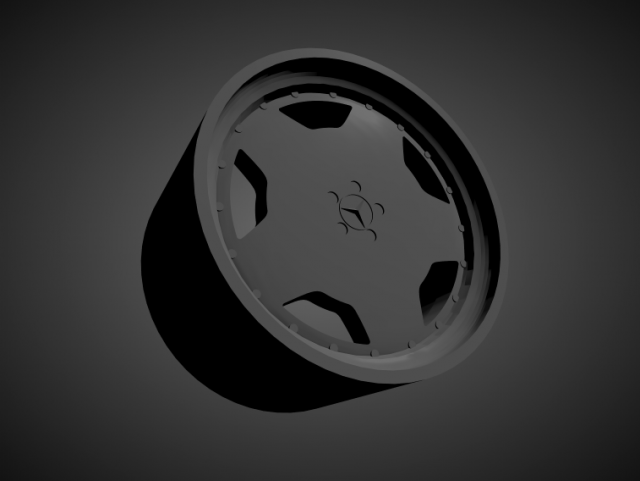 oz amg aero scalable and 3d printable rim 3Dプリントモデル .c4d .max .obj .3ds .fbx .stl .blend 