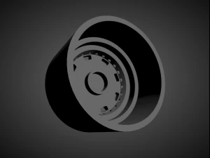 mugen nr10 scalable and 3d printable rim 3D Print Model