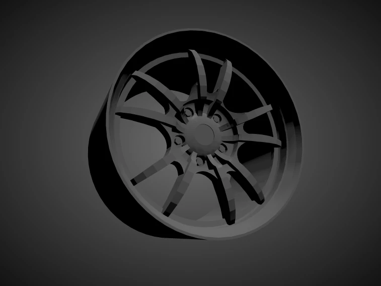 mugen mf10 scalable and 3d printable rim 3D Print Model .c4d .max .obj .3ds .fbx .stl .blend