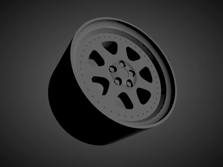 mugen m7 scalable and 3d printable rim 3D Print Model .c4d .max .obj .3ds .fbx .stl .blend 