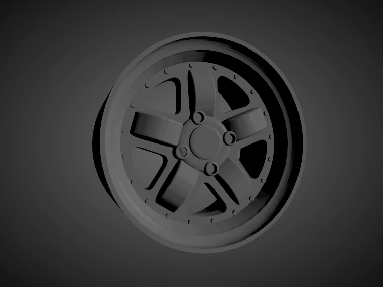 mugen mr5 scalable and 3d printable rim 3D Print Model .c4d .max .obj .3ds .fbx .stl .blend 