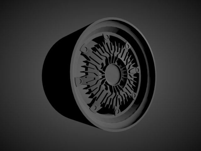mugen cf48 scalable and 3d printable rim 3D Print Model .c4d .max .obj .3ds .fbx .stl .blend 