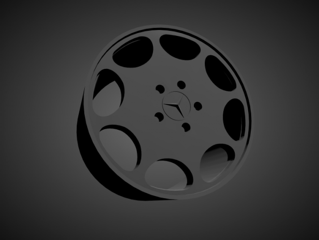 mercedes benz 92 style scalable and 3d printable rim 3D Print Model .c4d .max .obj .3ds .fbx .stl .blend 