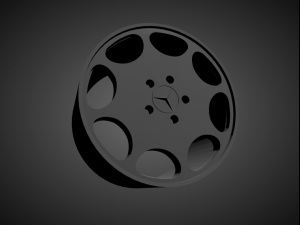 mercedes benz 92 style scalable and 3d printable rim 3D Print Model