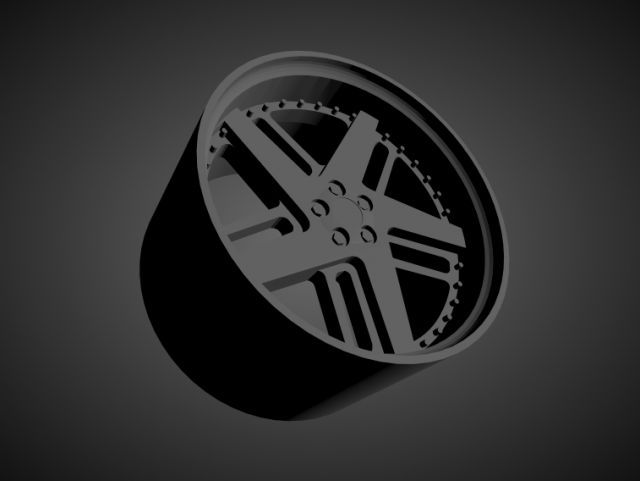 forgiato veccio scalable and 3d printable rim Model do druku 3D .c4d .max .obj .3ds .fbx .stl .blend 