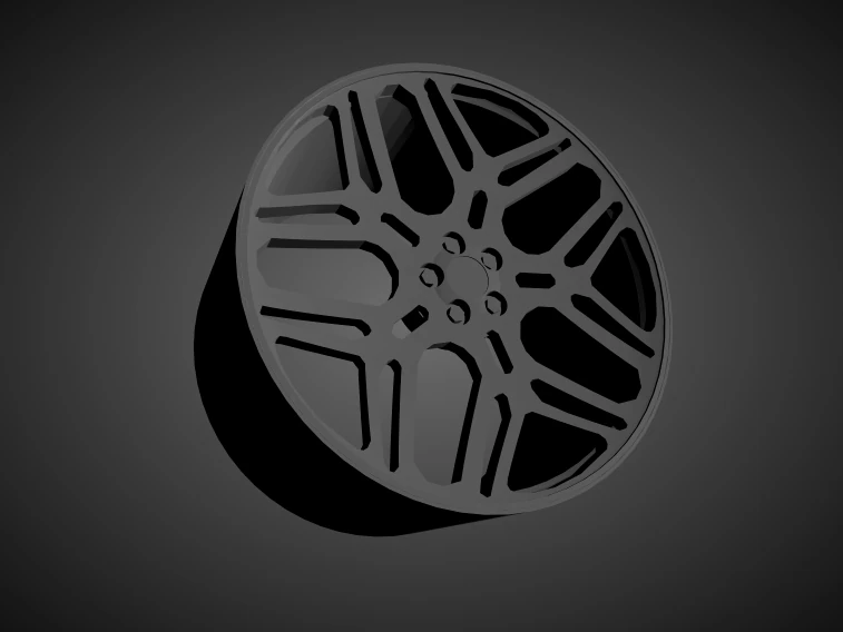 forgiato quadrato scalable and 3d printable rim 3D Print Model .c4d .max .obj .3ds .fbx .stl .blend 
