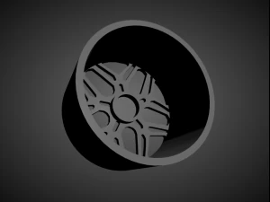 forgiato quadrato scalable and 3d printable rim 3D Print Model