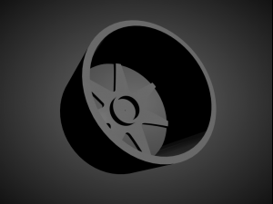 forgiato fissato scalable and 3d printable rim Model do druku 3D