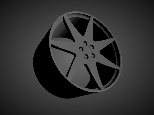 forgiato fissato scalable and 3d printable rim Model do druku 3D .c4d .max .obj .3ds .fbx .stl .blend