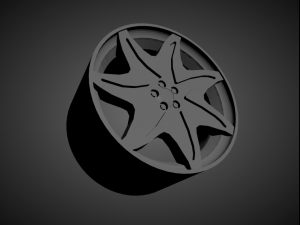 forgiato fiorito scalable and 3d printable rim 3D Print Model