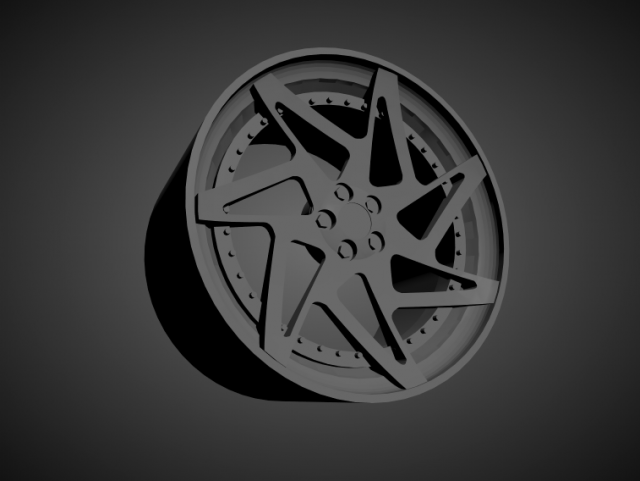 forgiato finestro scalable and 3d printable rim Modelo de Impressão 3D .c4d .max .obj .3ds .fbx .stl .blend