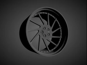 forgiato direzione scalable and 3d printable rim 3D Print Model