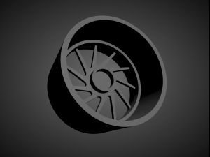 forgiato direzione scalable and 3d printable rim Modello di stampa 3D