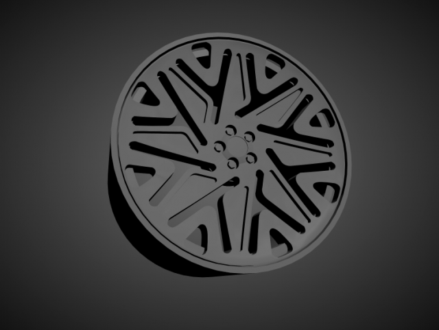 forgiato attivo scalable and 3d printable rim 3D Print Model .c4d .max .obj .3ds .fbx .stl .blend 