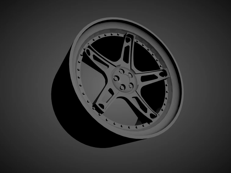 forgiato affilato scalable and 3d printable rim 3D Print Model .c4d .max .obj .3ds .fbx .stl .blend 