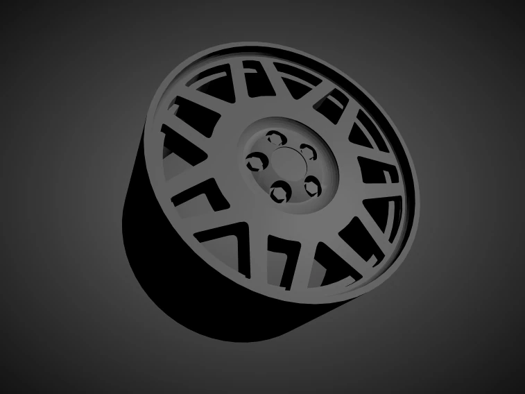 fifteen52 snowflake scalable and 3d printable rim 3D Print Model .c4d .max .obj .3ds .fbx .stl .blend