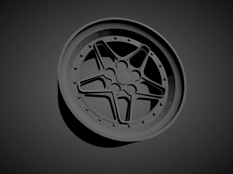 fifteen52 penta scalable and 3d printable rim 3D Print Model .c4d .max .obj .3ds .fbx .stl .blend