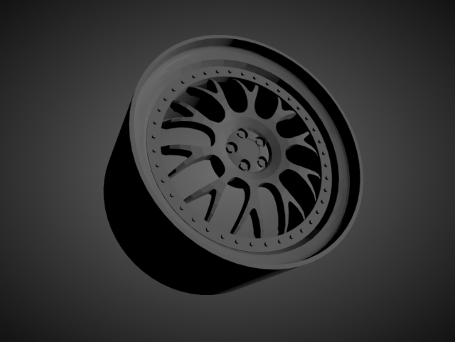 fifteen52 holshot rsr scalable and 3d printable rim 3D Baskı Modeli .c4d .max .obj .3ds .fbx .stl .blend 